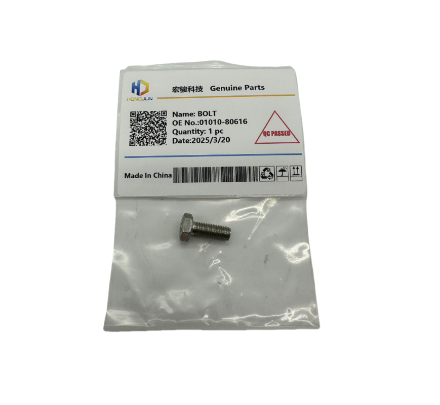 WA150-5 Komatsu Wheel Loader Part BOLT 01010-80616 สําหรับความต้องการธุรกิจของคุณ